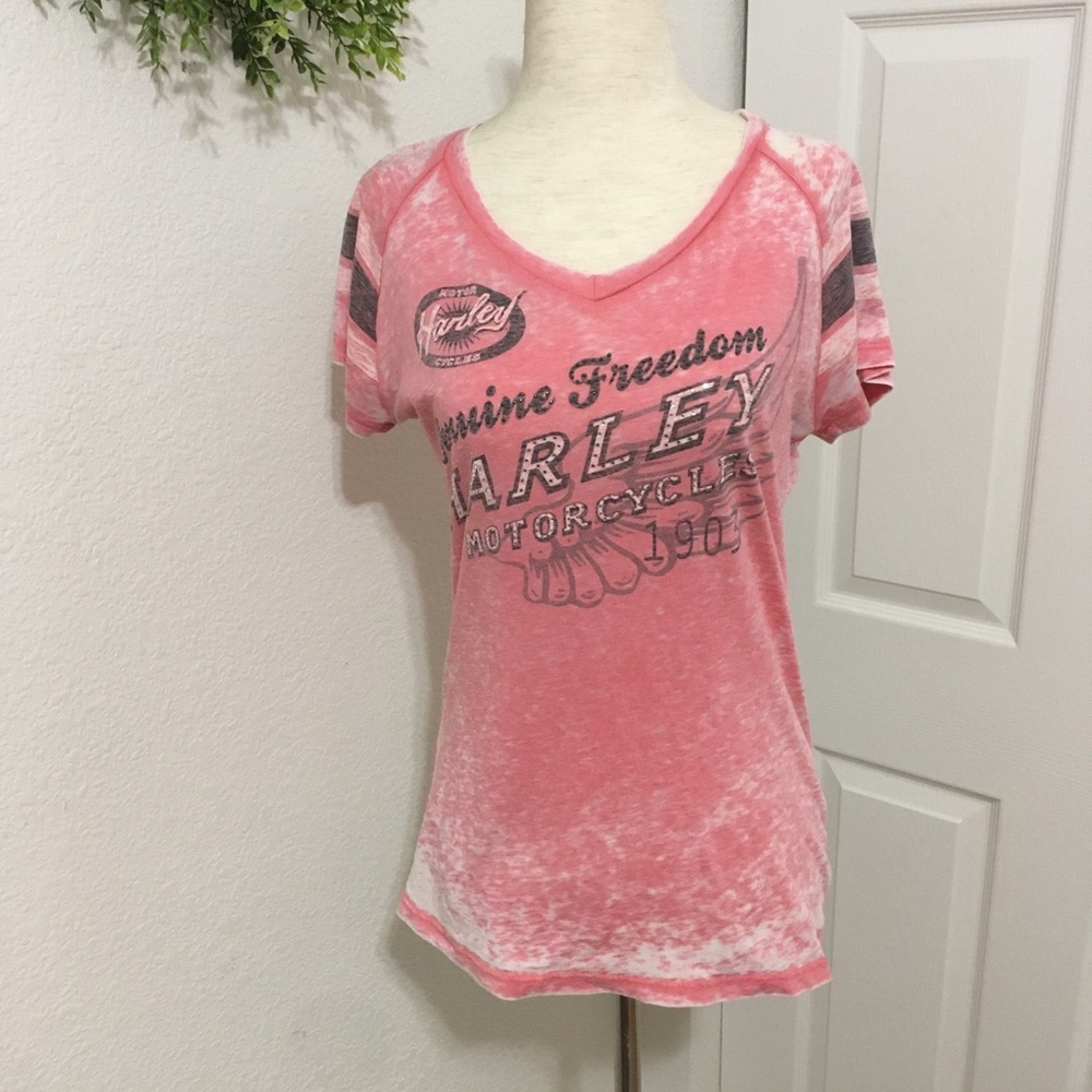 Harley Davidson Pink Genuine Freedom T-shirt